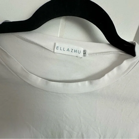 Ella Dress in White with Tulle Skirt -Large - Picture 3 of 5